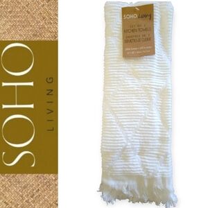 SOHO Living White Kitchen Towel Set 2